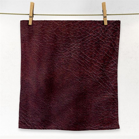 Leather Look & Skins  Cowhide Brown Face Towel from ArtsNow.com Front