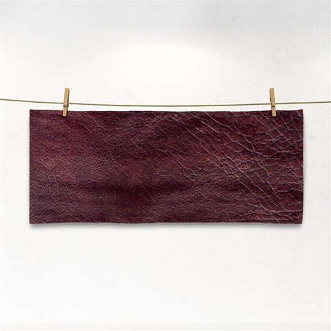 Leather Look & Skins  Cowhide Brown Hand Towel from ArtsNow.com Front