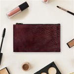Leather Look & Skins  Cowhide Brown Cosmetic Bag (Small)