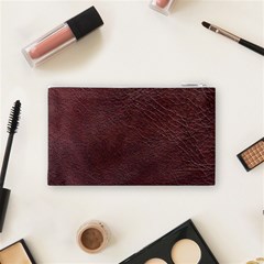 Leather Look & Skins  Cowhide Brown Cosmetic Bag (Small) from ArtsNow.com Back