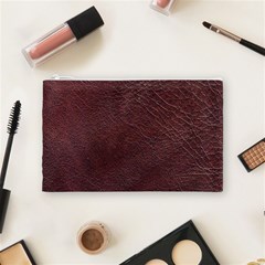 Leather Look & Skins  Cowhide Brown Cosmetic Bag (Medium) from ArtsNow.com Front