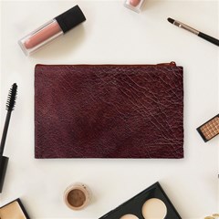 Leather Look & Skins  Cowhide Brown Cosmetic Bag (Medium) from ArtsNow.com Back