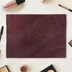 Leather Look & Skins  Cowhide Brown Cosmetic Bag (XL) from ArtsNow.com Front