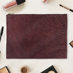 Leather Look & Skins  Cowhide Brown Cosmetic Bag (XL) from ArtsNow.com Front