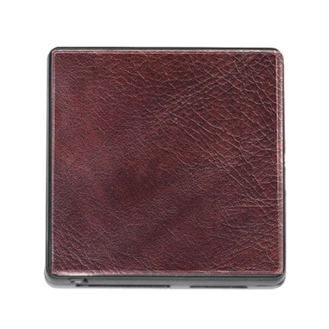 Leather Look & Skins  Cowhide Brown Memory Card Reader with Storage (Square) from ArtsNow.com Front