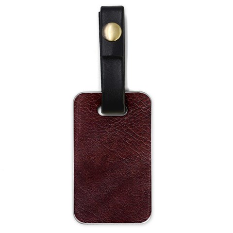 Leather Look & Skins  Cowhide Brown Luggage Tag (one side) from ArtsNow.com Front