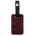 Leather Look & Skins  Cowhide Brown Luggage Tag (one side)