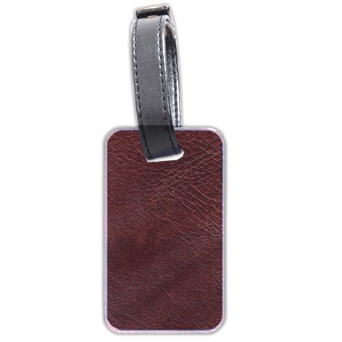 Leather Look & Skins  Cowhide Brown Luggage Tag (two sides) from ArtsNow.com Front