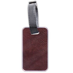 Leather Look & Skins  Cowhide Brown Luggage Tag (two sides) from ArtsNow.com Front