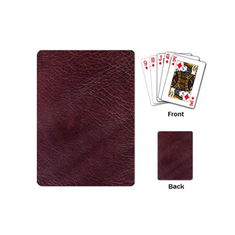 Leather Look & Skins  Cowhide Brown Playing Cards (Mini) from ArtsNow.com Back