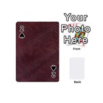 Leather Look & Skins  Cowhide Brown Playing Cards 54 (Mini)