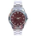 Leather Look & Skins  Cowhide Brown Stainless Steel Analogue Men’s Watch
