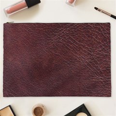 Leather Look & Skins  Cowhide Brown Cosmetic Bag (XXL) from ArtsNow.com Front