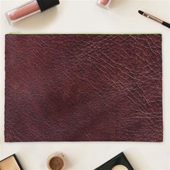 Leather Look & Skins  Cowhide Brown Cosmetic Bag (XXL) from ArtsNow.com Front