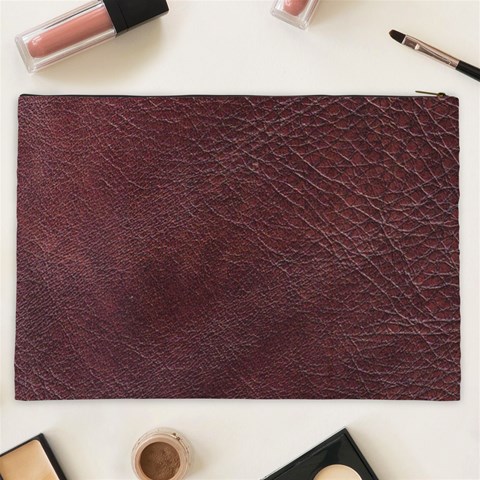 Leather Look & Skins  Cowhide Brown Cosmetic Bag (XXL) from ArtsNow.com Back