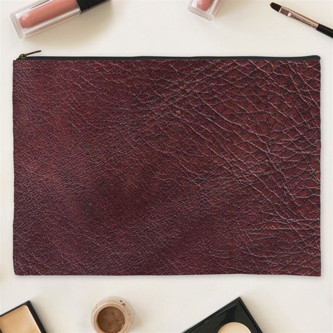 Leather Look & Skins  Cowhide Brown Cosmetic Bag (XXXL) from ArtsNow.com Front