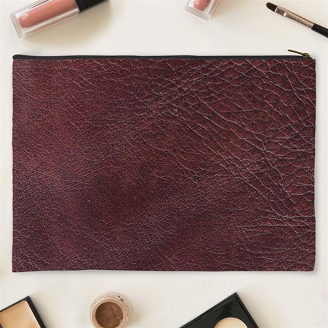 Leather Look & Skins  Cowhide Brown Cosmetic Bag (XXXL) from ArtsNow.com Back