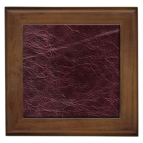 Leather Look & Skins  Capri Cranberry Framed Tile from ArtsNow.com Front