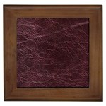 Leather Look & Skins  Capri Cranberry Framed Tile