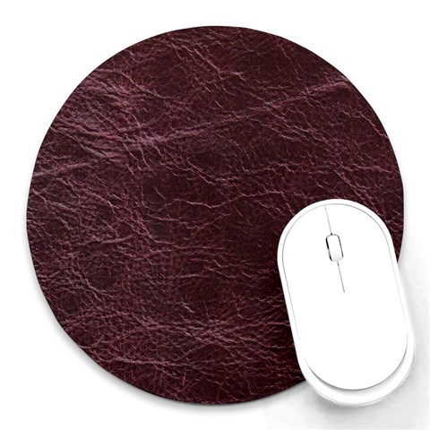 Leather Look & Skins  Capri Cranberry Round Mousepad from ArtsNow.com Front