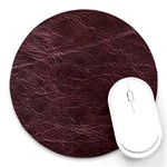 Leather Look & Skins  Capri Cranberry Round Mousepad