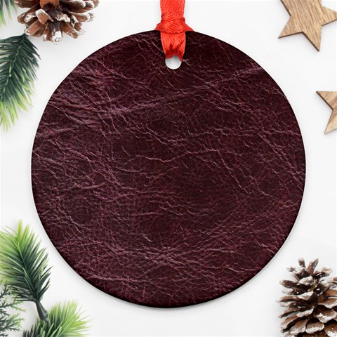 Leather Look & Skins  Capri Cranberry Ornament (Round) from ArtsNow.com Front