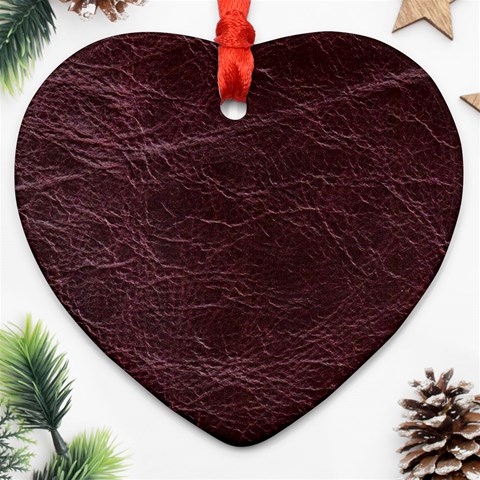 Leather Look & Skins  Capri Cranberry Ornament (Heart) from ArtsNow.com Front