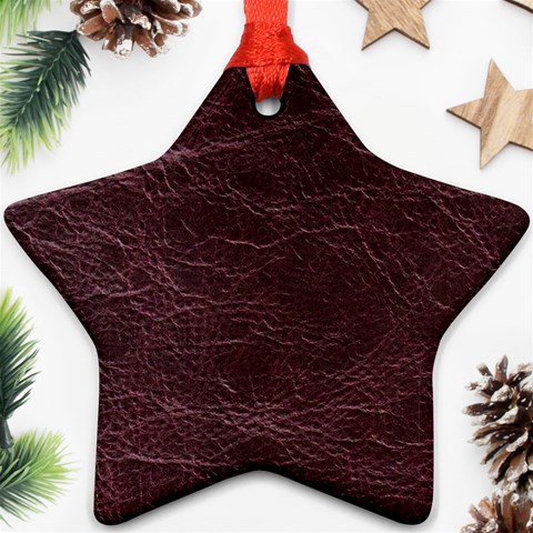 Leather Look & Skins  Capri Cranberry Ornament (Star) from ArtsNow.com Front