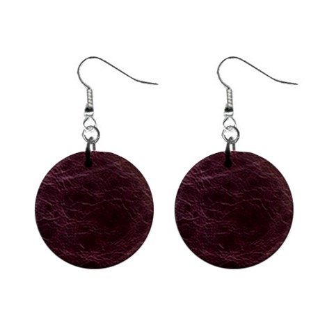 Leather Look & Skins  Capri Cranberry 1  Button Earrings from ArtsNow.com Front