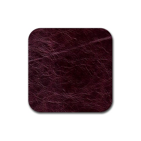 Leather Look & Skins  Capri Cranberry Rubber Coaster (Square) from ArtsNow.com Front