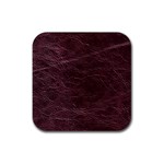 Leather Look & Skins  Capri Cranberry Rubber Coaster (Square)