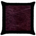 Leather Look & Skins  Capri Cranberry Throw Pillow Case (Black)