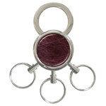 Leather Look & Skins  Capri Cranberry 3-Ring Key Chain