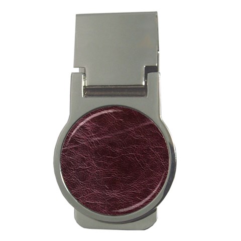 Leather Look & Skins  Capri Cranberry Money Clip (Round) from ArtsNow.com Front