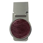Leather Look & Skins  Capri Cranberry Money Clip (Round)