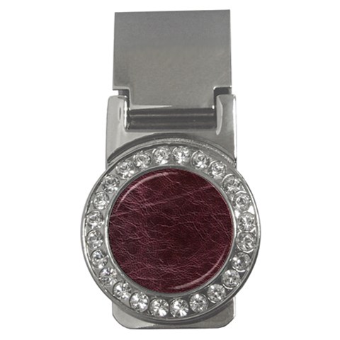Leather Look & Skins  Capri Cranberry Money Clip (CZ) from ArtsNow.com Front