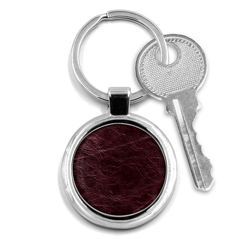 Leather Look & Skins  Capri Cranberry Key Chain (Round) from ArtsNow.com Front