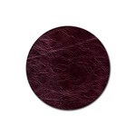 Leather Look & Skins  Capri Cranberry Rubber Coaster (Round)