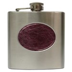 Leather Look & Skins  Capri Cranberry Hip Flask (6 oz)