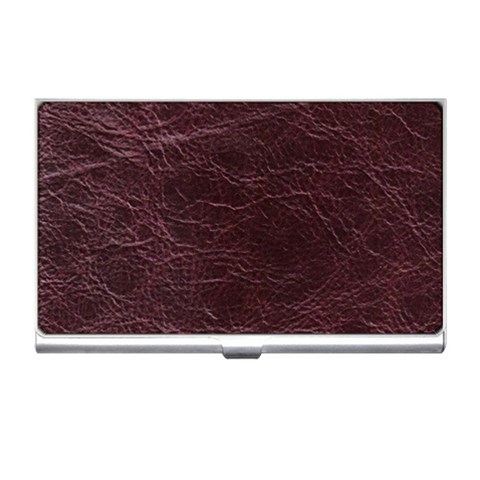 Leather Look & Skins  Capri Cranberry Business Card Holder from ArtsNow.com Front