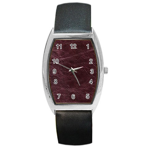 Leather Look & Skins  Capri Cranberry Barrel Style Metal Watch from ArtsNow.com Front