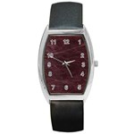 Leather Look & Skins  Capri Cranberry Barrel Style Metal Watch