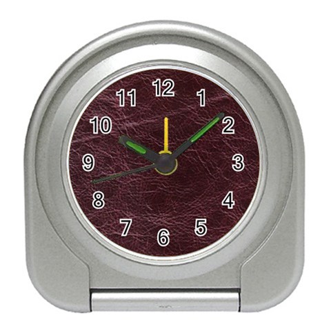 Leather Look & Skins  Capri Cranberry Travel Alarm Clock from ArtsNow.com Front