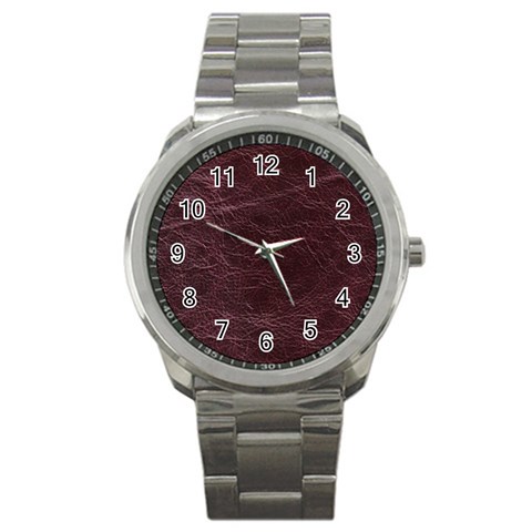 Leather Look & Skins  Capri Cranberry Sport Metal Watch from ArtsNow.com Front