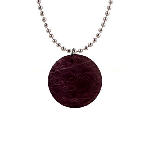 Leather Look & Skins  Capri Cranberry 1  Button Necklace from ArtsNow.com Front