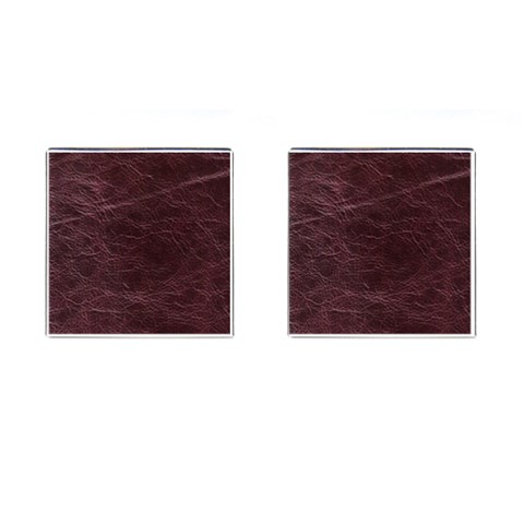 Leather Look & Skins  Capri Cranberry Cufflinks (Square) from ArtsNow.com Front(Pair)