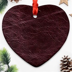 Leather Look & Skins  Capri Cranberry Heart Ornament (Two Sides) from ArtsNow.com Back