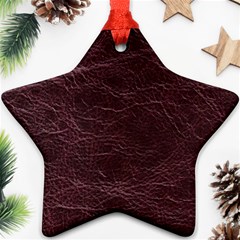 Leather Look & Skins  Capri Cranberry Star Ornament (Two Sides) from ArtsNow.com Back