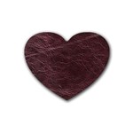 Leather Look & Skins  Capri Cranberry Rubber Coaster (Heart)