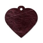 Leather Look & Skins  Capri Cranberry Dog Tag Heart (Two Sides)